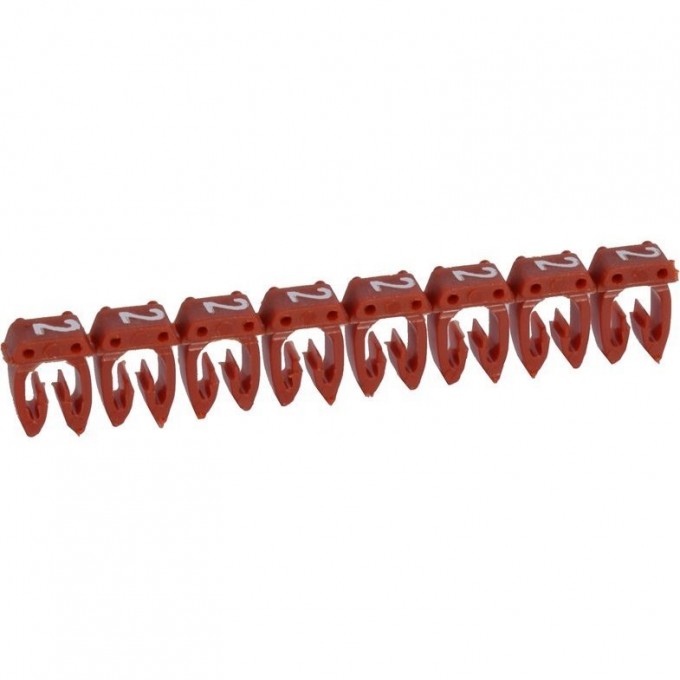 Маркер LEGRAND CAB 3 для кабеля 1,5-2,5 мм² цифра 2 красный 038222