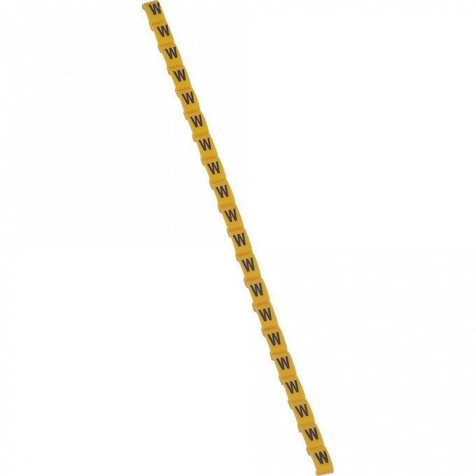 Маркер LEGRAND Duplix чёрная маркировка на желтом фоне заглавная буква W 038432