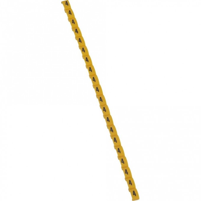 Маркер LEGRAND Duplix цветовая международная кодировка цифра 4 желтый 038404