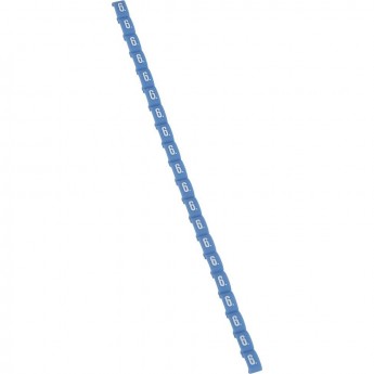 Маркер LEGRAND Duplix цветовая международная кодировка цифра 6 синий