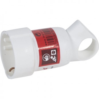 Розетка LEGRAND 2К+3 серия Элиум 16 А с кольцом пластик винтовой зажим белый