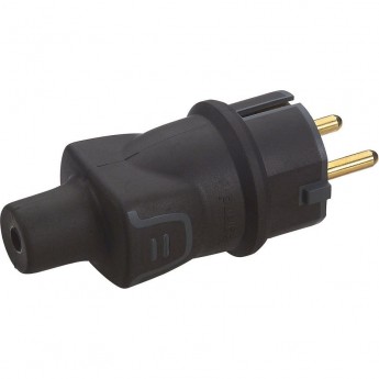 Вилка LEGRAND 2К+3 серия Элиум 16 А резина винтовой зажим чёрный Вилка LEGRAND 2К+3 серия Элиум 16 А резина винтовой зажим чёрный