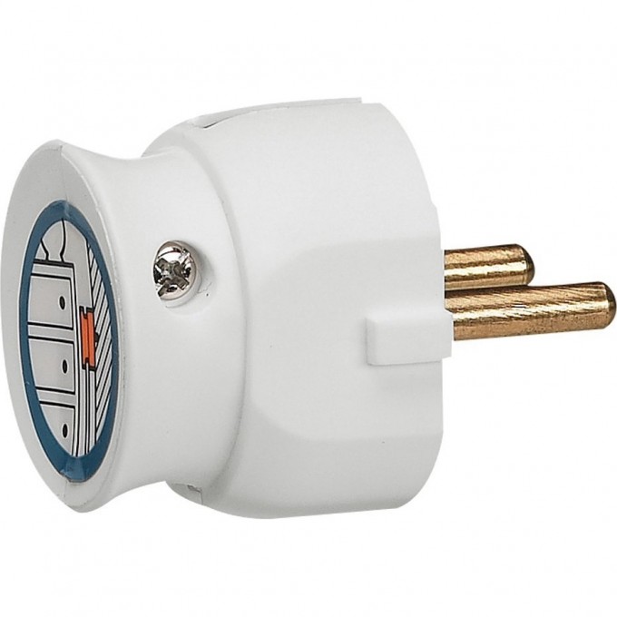 Вилка LEGRAND 2К серия Элиум 16 А ультраплоская пластик белый 050183