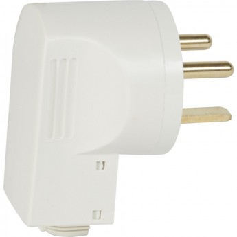 Вилка пластиковая LEGRAND 2К+З 20 А выход кабеля сбоку белый Вилка пластиковая LEGRAND 2К+З 20 А выход кабеля сбоку белый