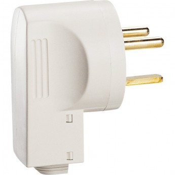 Вилка пластиковая LEGRAND 2К+З 32 А выход кабеля сбоку белый Вилка пластиковая LEGRAND 2К+З 32 А выход кабеля сбоку белый