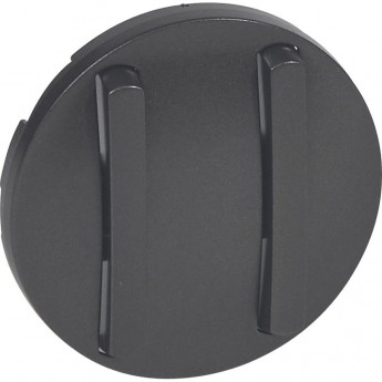 Лицевая панель LEGRAND Celiane двухклавишный выключатель 1-полюсный / переключатель Кат. № 0 670 01/02/31/32 с тонкими клавишами графит