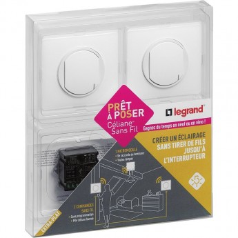 Комплект LEGRAND Celiane для создания схемы радио управления освещением с двух мест белый Комплект LEGRAND Celiane для создания схемы радио управления освещением с двух мест белый