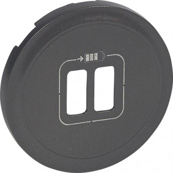 Лицевая панель LEGRAND Celiane зарядное устройство 2 х USB 1500 мА Кат. № 0 674 62 графит