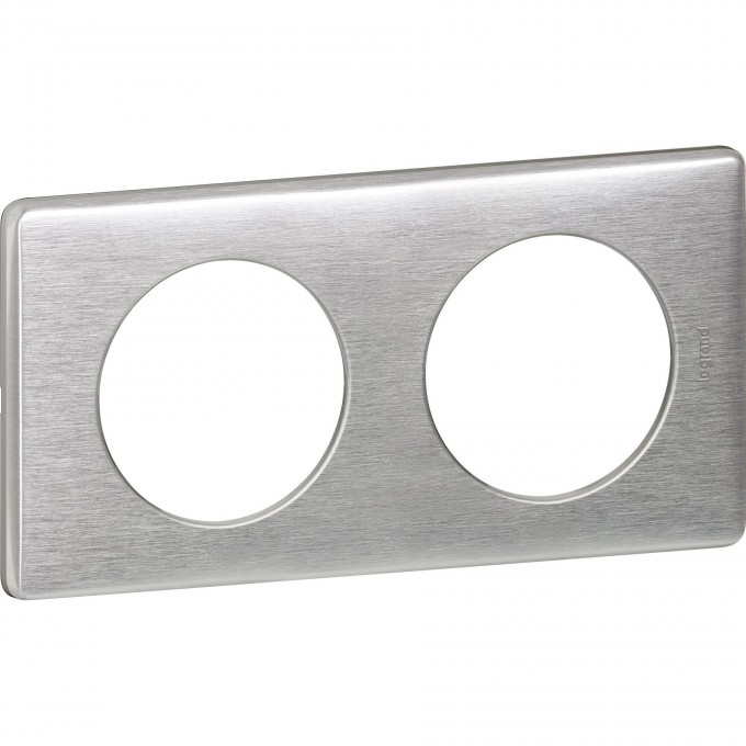 Рамка LEGRAND Celiane металлик 2 поста алюминий 068922