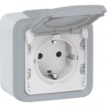 Розетка LEGRAND 2К+3 немецкий стандарт с винтовыми зажимами Программа Plexo серый 16 A 250 В Розетка LEGRAND 2К+3 немецкий стандарт с винтовыми зажимами Программа Plexo серый 16 A 250 В