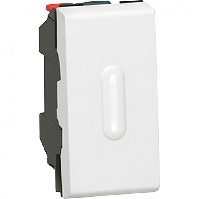 Переключатель на два направления LEGRAND Mosaic 1 модуль 10 AX со светодиодной подсветкой белый 077002