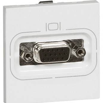 Аудио и видеорозетка LEGRAND Mosaic гнездо HD15 2 модуля белая Аудио и видеорозетка LEGRAND Mosaic гнездо HD15 2 модуля белая