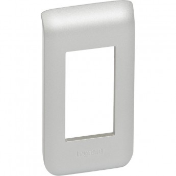 Рамка LEGRAND пластиковая Mosaic 1 модуль Алюминий