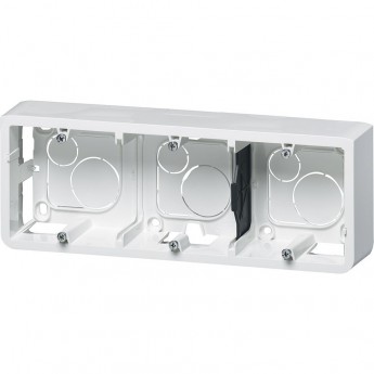 Накладная монтажная коробка LEGRAND Mosaic для суппорта Кат. № 0 802 53 гл. 40 мм 6/8 или 3x2 модуля гориз. монтаж белый