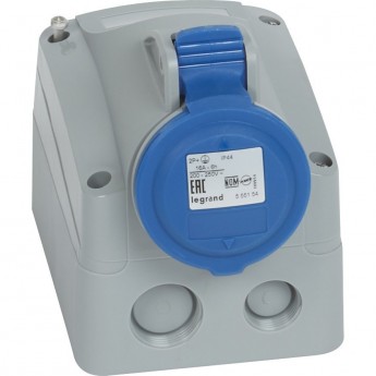 Розетка LEGRAND накладная 16А 2К+З 230 В IP 44 серый Розетка LEGRAND накладная 16А 2К+З 230 В IP 44 серый