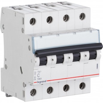 Автоматический выключатель LEGRAND TX³ 6000 6 кА тип C 4П 400 В 63А 4 модуля белый Автоматический выключатель LEGRAND TX³ 6000 6 кА тип C 4П 400 В 63А 4 модуля белый