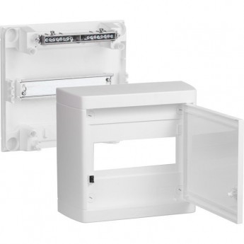 Накладной распределительный щит LEGRAND Nedbox с белой дверью 1 рейка х 8 модулей Накладной распределительный щит LEGRAND Nedbox с белой дверью 1 рейка х 8 модулей