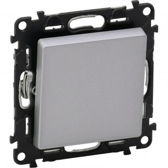 Переключатель LEGRAND Valena LIFE 10АХ 250В с лицевой панелью безвинтовые зажимы алюминий Переключатель LEGRAND Valena LIFE 10АХ 250В с лицевой панелью безвинтовые зажимы алюминий