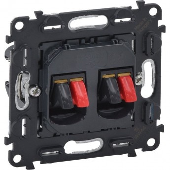 Аудиорозетка LEGRAND Valena IN'MATIC с пружинными зажимами двойная Аудиорозетка LEGRAND Valena IN'MATIC с пружинными зажимами двойная