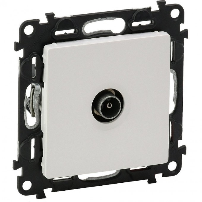 Розетка LEGRAND Valena LIFE ТВ c топологией "звезда" 0-2400 МГц с лицевой панелью белый 753451