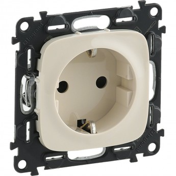 Силовая розетка LEGRAND Valena ALLURE 2К+З 16А 250В винтовые зажимы слоновая кость