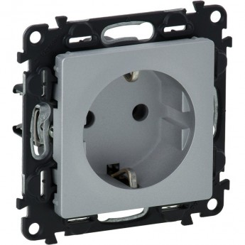 Силовая розетка LEGRAND Valena LIFE 2К+З 16А 250В с лицевой панелью винтовые зажимы алюминий Силовая розетка LEGRAND Valena LIFE 2К+З 16А 250В с лицевой панелью винтовые зажимы алюминий