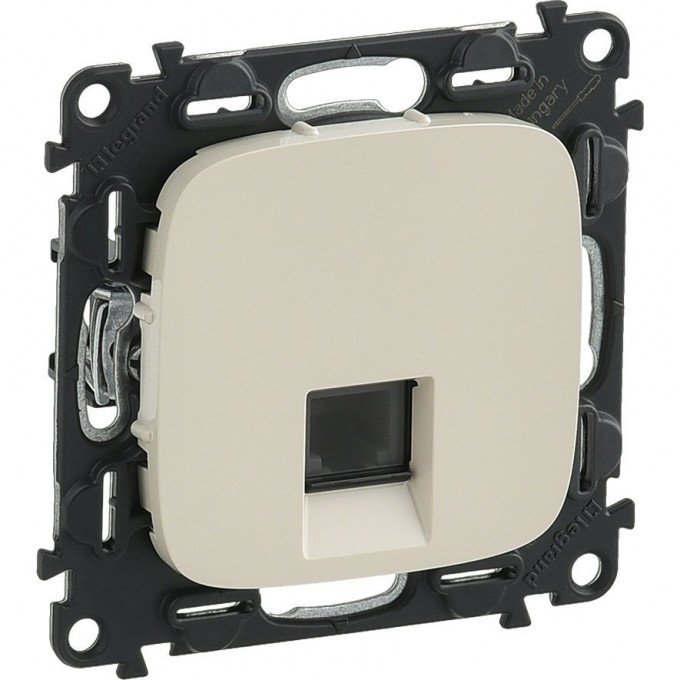 Телефонная розетка LEGRAND Valena ALLURE RJ11 одиночная с лицевой панелью слоновая кость 753838