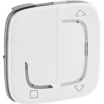 Лицевая панель LEGRAND Valena ALLURE MyHome Play Zigbee для радиоприемного выключателя для приводов жалюзи/рольставень белый