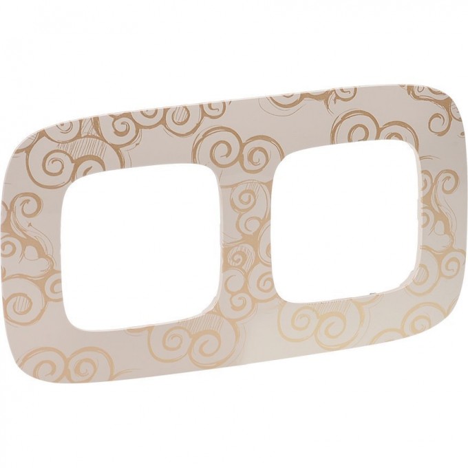 Рамка LEGRAND Valena ALLURE 2-постовая универсальная нарцисс золото 754352