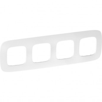 Рамка LEGRAND Valena ALLURE 4-постовая универсальная тиснение белое Рамка LEGRAND Valena ALLURE 4-постовая универсальная тиснение белое