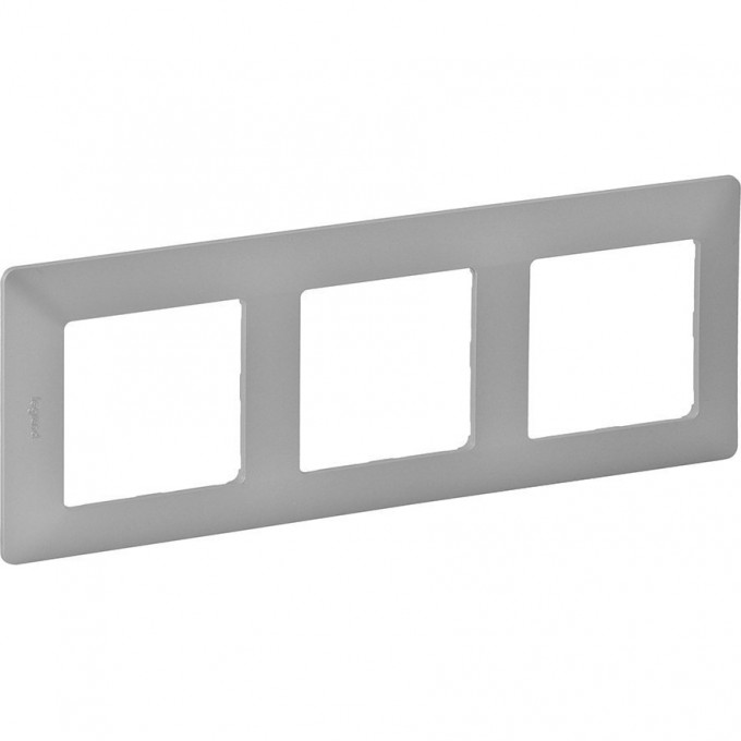 Рамка LEGRAND Valena LIFE "Алюминий", 3-постовая универсальная, белый 754133