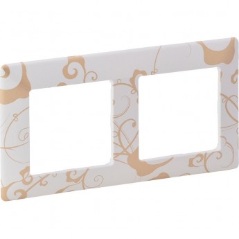 Рамка LEGRAND Valena LIFE "Ампир белый", 2-постовая универсальная, кремово-белая Рамка LEGRAND Valena LIFE "Ампир белый", 2-постовая универсальная, кремово-белая