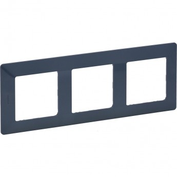 Рамка LEGRAND Valena LIFE "Лазурь", 3-постовая универсальная, синий