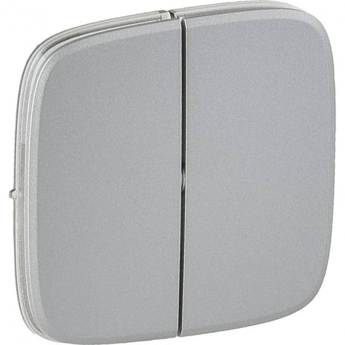 Лицевая панель LEGRAND Valena ALLURE для двухклавишного выключателя алюминий 755027