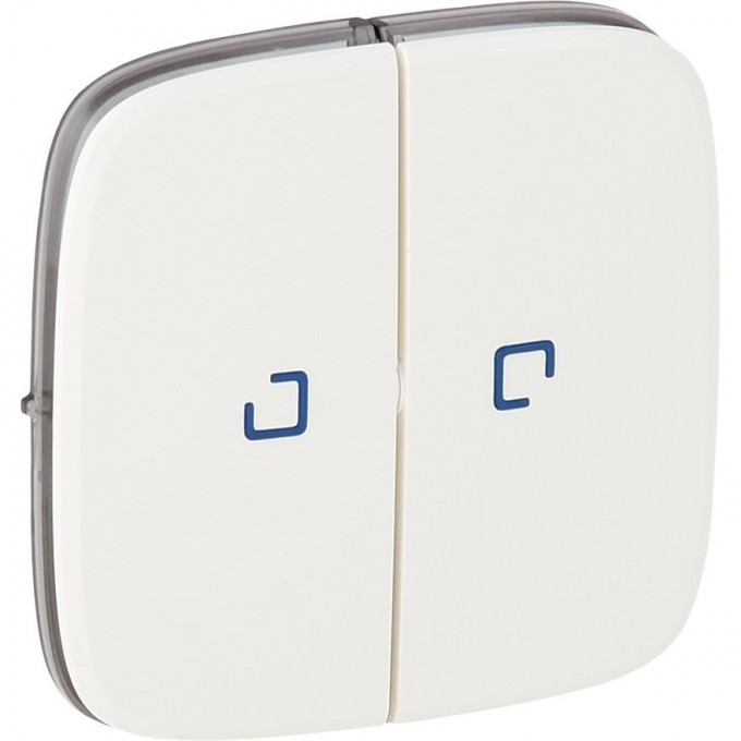 Лицевая панель LEGRAND Valena ALLURE для выключателя двухклавишного с подсветкой белая 755225