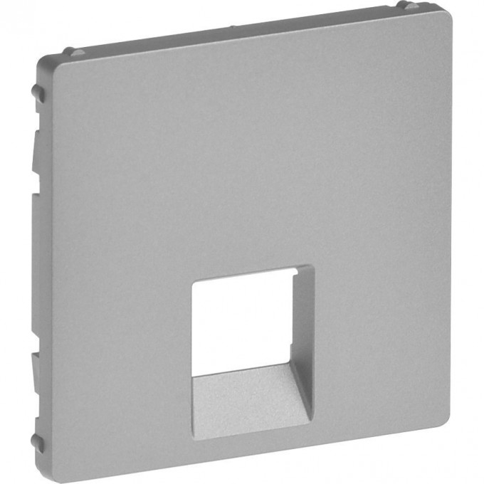 Лицевая панель LEGRAND Valena LIFE для одиночных телефонных/информационных розеток алюминий 755412