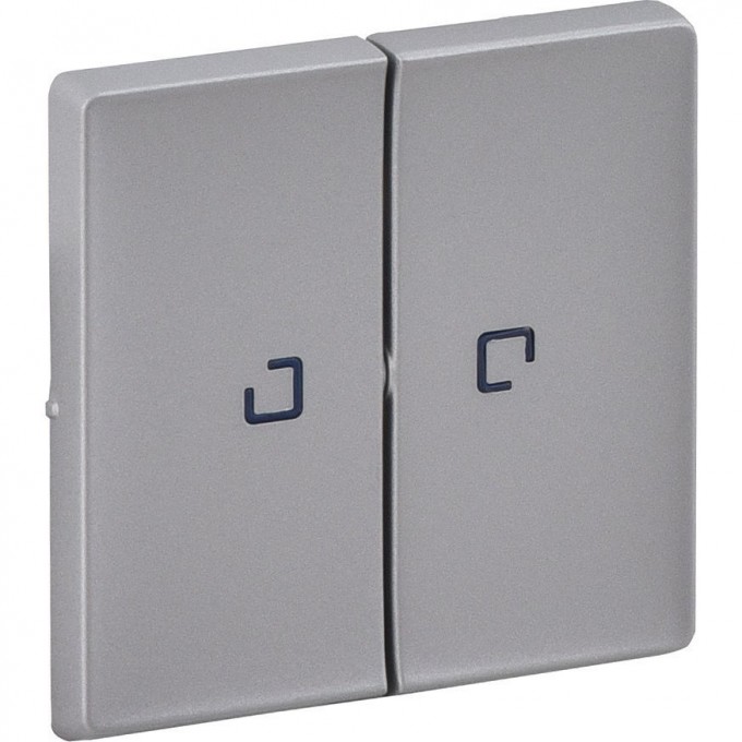 Лицевая панель LEGRAND Valena LIFE для выключателя двухклавишного с подсветкой алюминий 755222