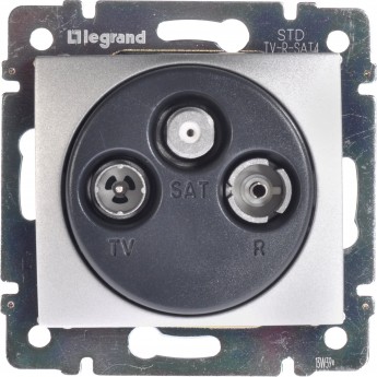 Розетка LEGRAND TV-FM-SAT двухкабельная Valena звезда 1.5 дБ 2400 МГц алюминий Розетка LEGRAND TV-FM-SAT двухкабельная Valena звезда 1.5 дБ 2400 МГц алюминий