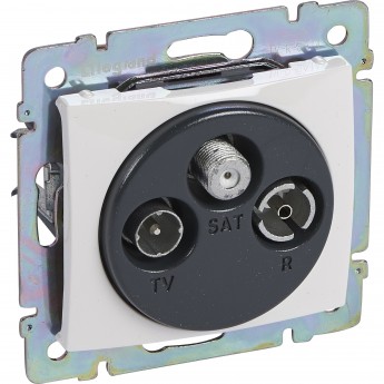 Розетка LEGRAND TV-FM-SAT двухкабельная Valena звезда 1.5 дБ 2400 МГц белый Розетка LEGRAND TV-FM-SAT двухкабельная Valena звезда 1.5 дБ 2400 МГц белый