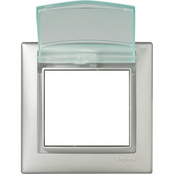 Влагозащищённая рамка LEGRAND Valena IP 44 с крышкой алюминий Влагозащищённая рамка LEGRAND Valena IP 44 с крышкой алюминий