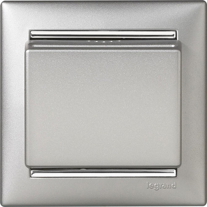 Выключатель LEGRAND Valena для гостиничных номеров с выдержкой времени алюминий 770235
