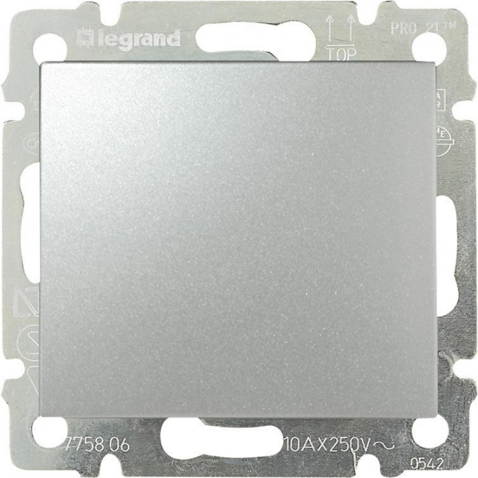 Выключатель LEGRAND Valena одноклавишный 10 A 250 В алюминий 770101