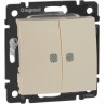 Двойной выключатель LEGRAND Valena с подсветкой 10 A 250 В слоновая кость 774328