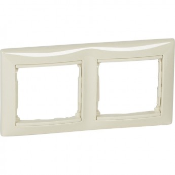 Рамка LEGRAND Valena 2 поста горизонтальный монтаж слоновая кость Рамка LEGRAND Valena 2 поста горизонтальный монтаж слоновая кость