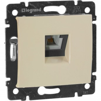 Телефонная розетка LEGRAND Valena RJ11 4 контакта 1 выход слоновая кость