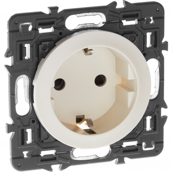 Розетка LEGRAND Celiane силовая 2К+З безвинт слоновая кость SET-1-067153-01
