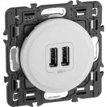 Зарядное устройство LEGRAND Celiane 2 х USB 1500 мА, белый