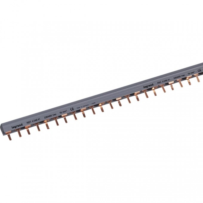 Гребёнчатая шина LEGRAND HX3 стандартная до 63А для винтовых зажимов 2П распределенная на 3 фазы 12 модулей 404941