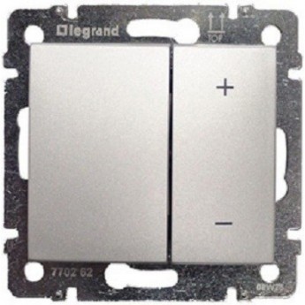 Кнопочный светорегулятор LEGRAND Valena 40-600 Вт/40-600 ВА алюминий Кнопочный светорегулятор LEGRAND Valena 40-600 Вт/40-600 ВА алюминий