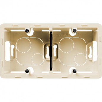 Коробка накладного монтажа LEGRAND INSPIRIA 2 поста слоновая кость Коробка накладного монтажа LEGRAND INSPIRIA 2 поста слоновая кость